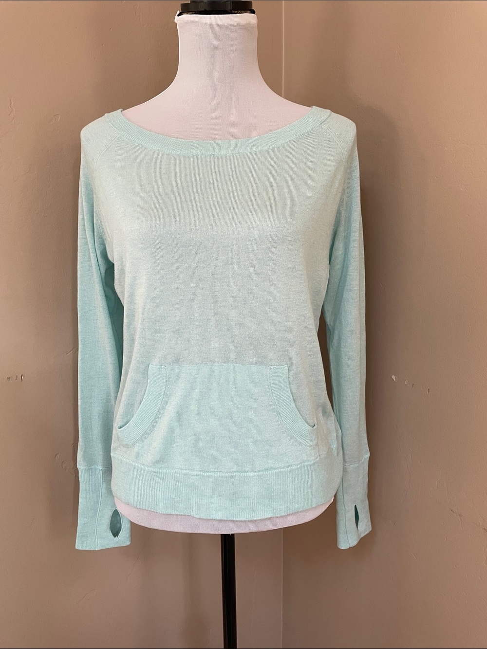 Lululemon RARE Fine Knit Sweater, Light Turquoise, Size 6/8